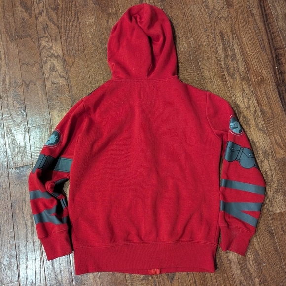 Peepin And Creepin Red Ninja Full face mask hoodie! Youth Size large 14 - Picture 6 of 7